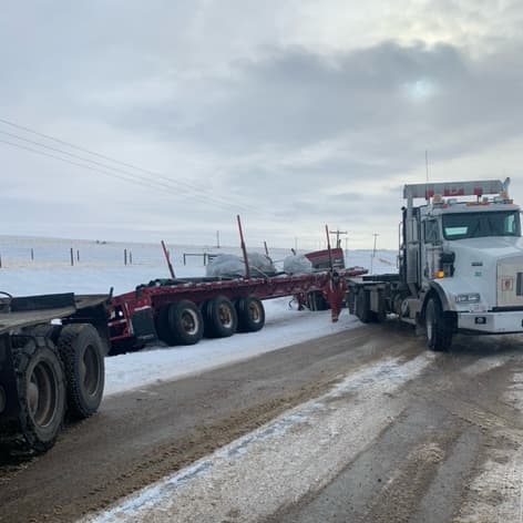 Enviroex two winch tractor performing recovering in the winter