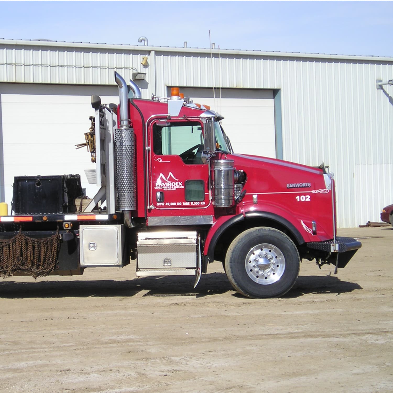 Enviroex pipe hauling tractor unit 102 cab